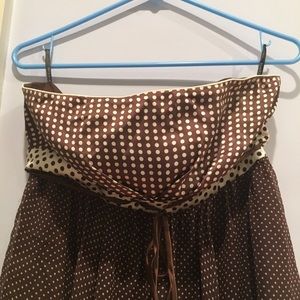 Bebe Strapless Silk Mini